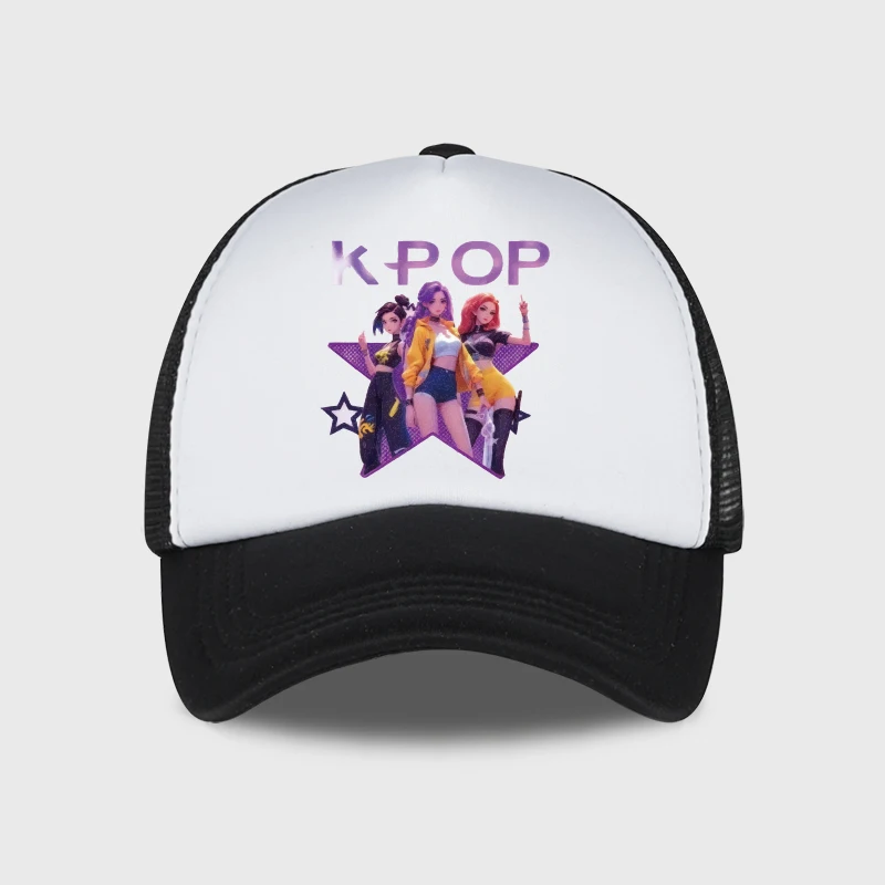 K-POP Girl Group Printed Mesh Cap, Breathable Summer Baseball Cap, Adjustable Unisex Sun Hat, Perfect for K-Pop Fans image 3