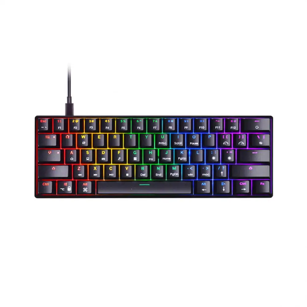 Imagem -05 - Tkl sem Fio Rgb Teclado Mecânico 5.0 bt 2.4 Ghz Interruptor com Fio Modos 60 Teclado Interruptor Vermelho Linear Redragon-k616