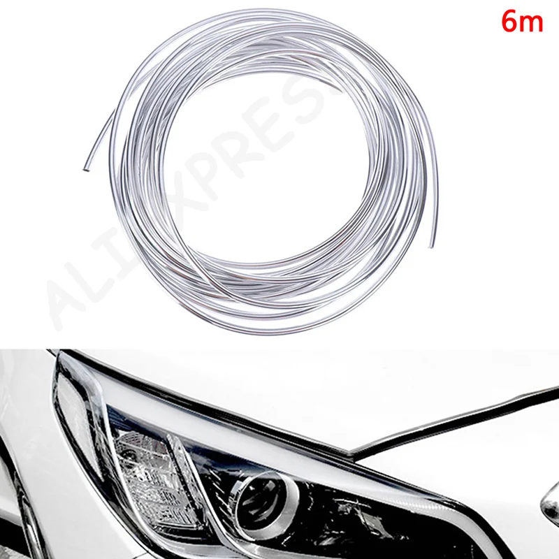 

New1 Roll 6M Car Door Moulding Strip Chrome Car Body Door Edge Moulding Trim Strip