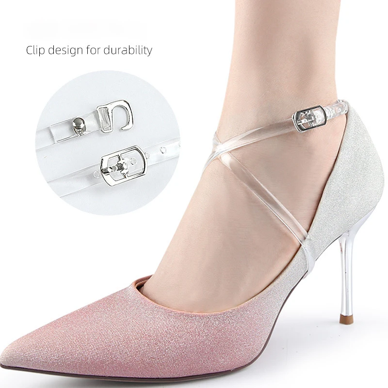 High Heels Bundled Shoelaces Elastic Silicone Shoelace Fixed Loose Non-slip Straps Lace-up Shoelaces Shoe Accessories for Women