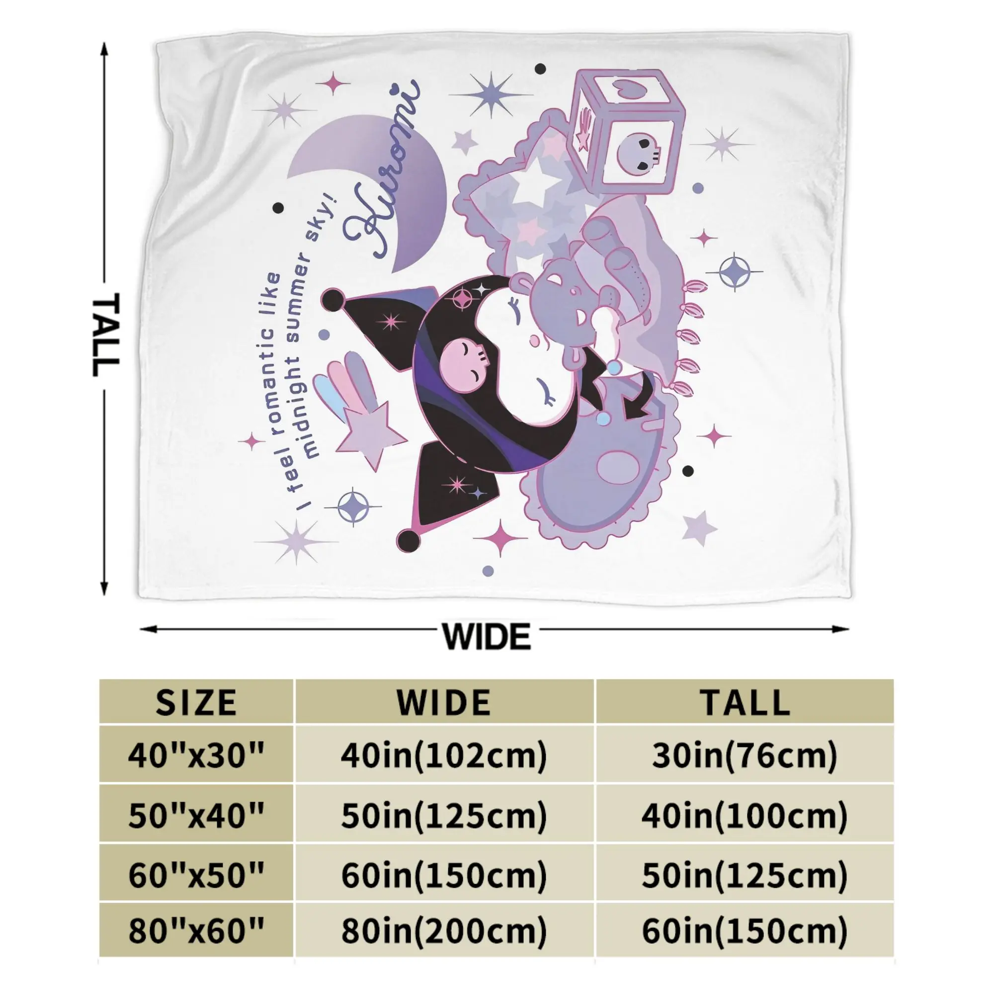الكرتون منتصف الليل كورومي باكو بطانية الصوف رمي البطانيات الصيف تكييف الهواء شخصية فائقة النعومة الدافئة المفرش
