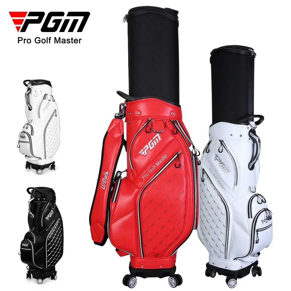 PGM New Golf B ag Ball Ba g Universal Four-wheel Telescopic Bag Double Ball Bag Cap