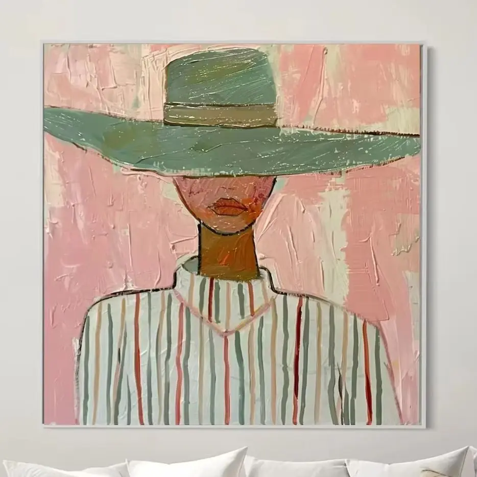 (No frame)Abstract Woman Portrait Painting,Canvas Wall Print,High‑Grade Home Decoration Artwork for Bedroom,Living Room,Offic