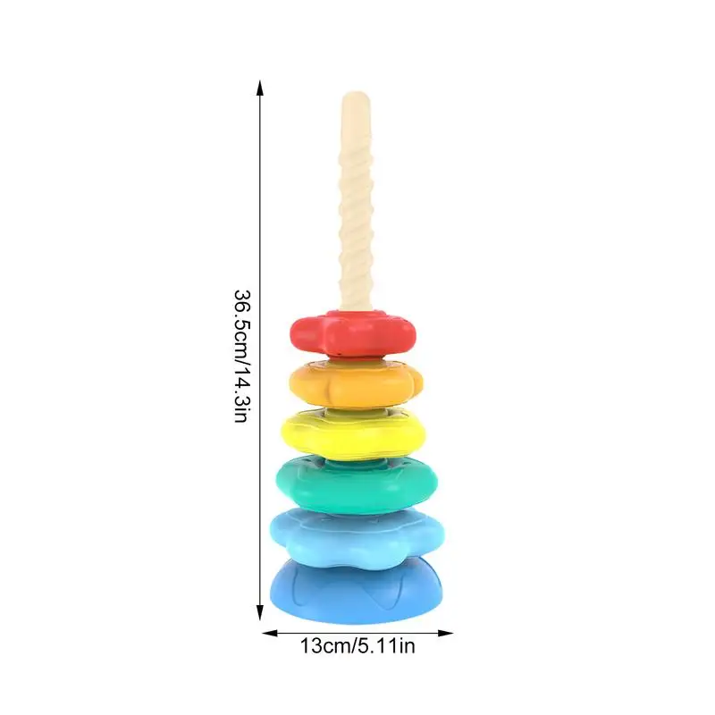 Rainbow Ring Stacker Toys Ring Stacker Interactive Toy Educational And Interactive Learning Stack Toys For Kids Girls Boys