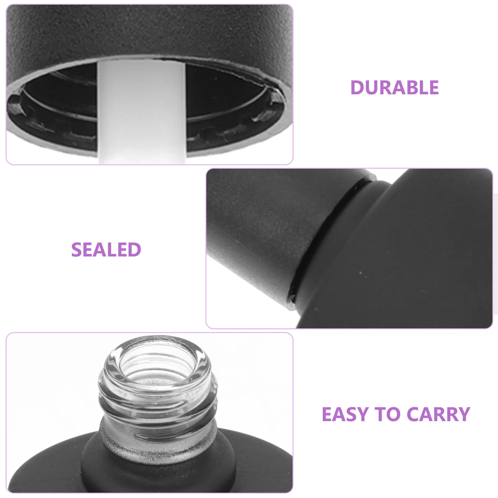 

10Pcs Nail Polish Bottles Oblate Shape Empty Reusable Glass Containers for DIY Color Mixing Manicure Tool Nail Art Storage