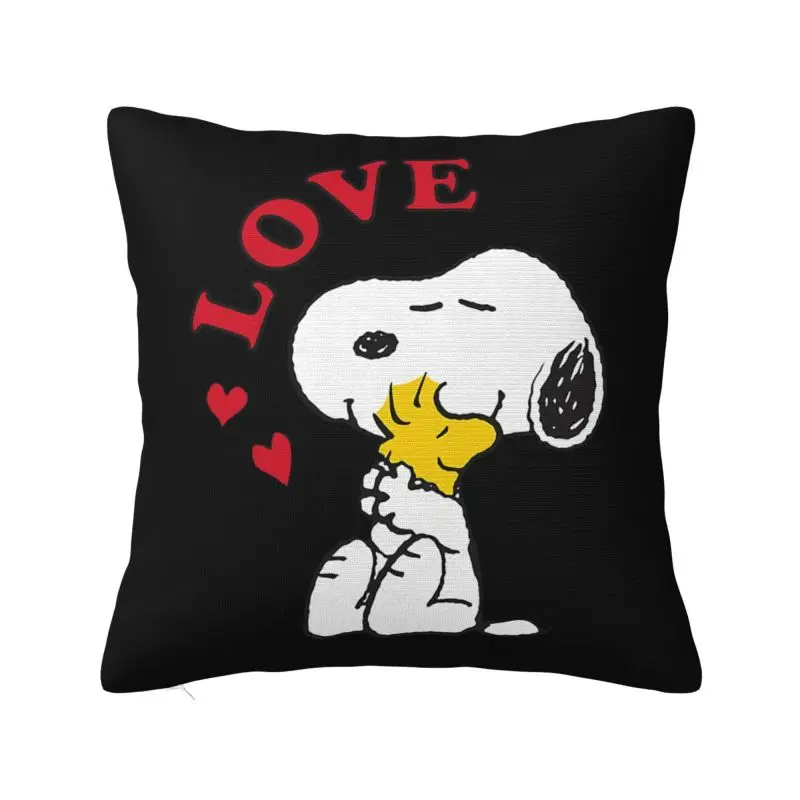 Custom Luxury S-Snoopys Love Cushion Cover for Sofa Polyester Pillow Case