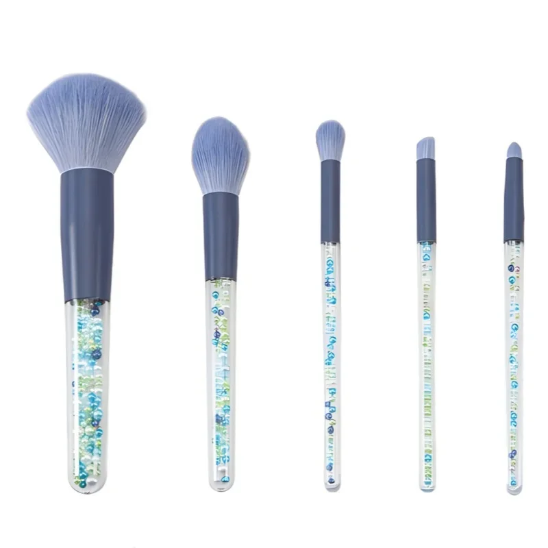 5 قطعة فرش ماكياج لون الحلوى مسحوق أحمر الخدود فرش كريم الأساس أدوات تجميل عينيه مزج اكسسوارات التجميل