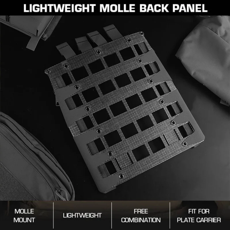

Lightweight MOLLE backplate, FCPC V5 or Slickster compatible with MOLLE backplate, can be combined and matched