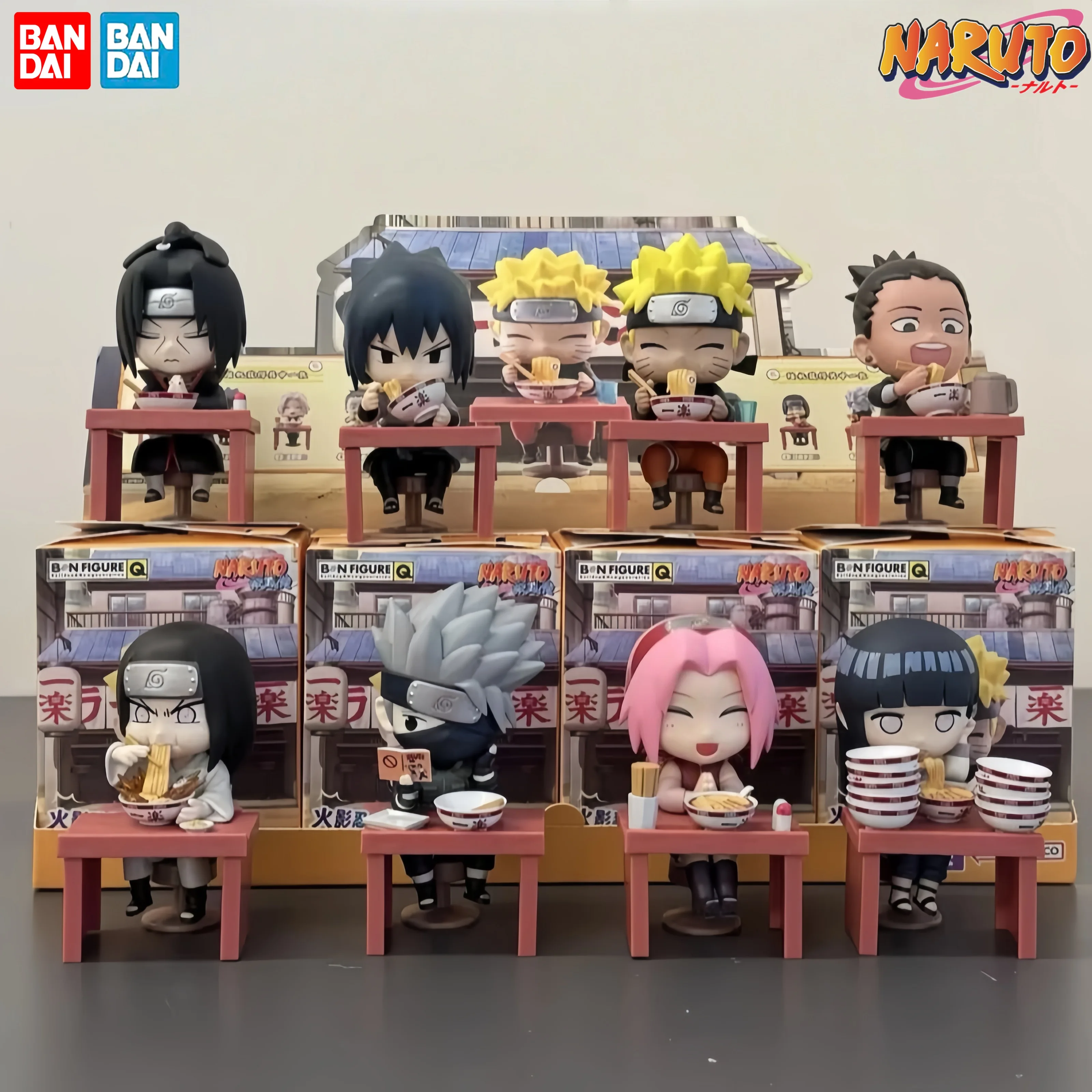 

Новинка в наличии, натуральная Bandai Naruto Breeze Ramen Lamian, лапша, тема, глухая коробка, орнамент ручной работы, подарок, Наруто Саске, модель игрушки