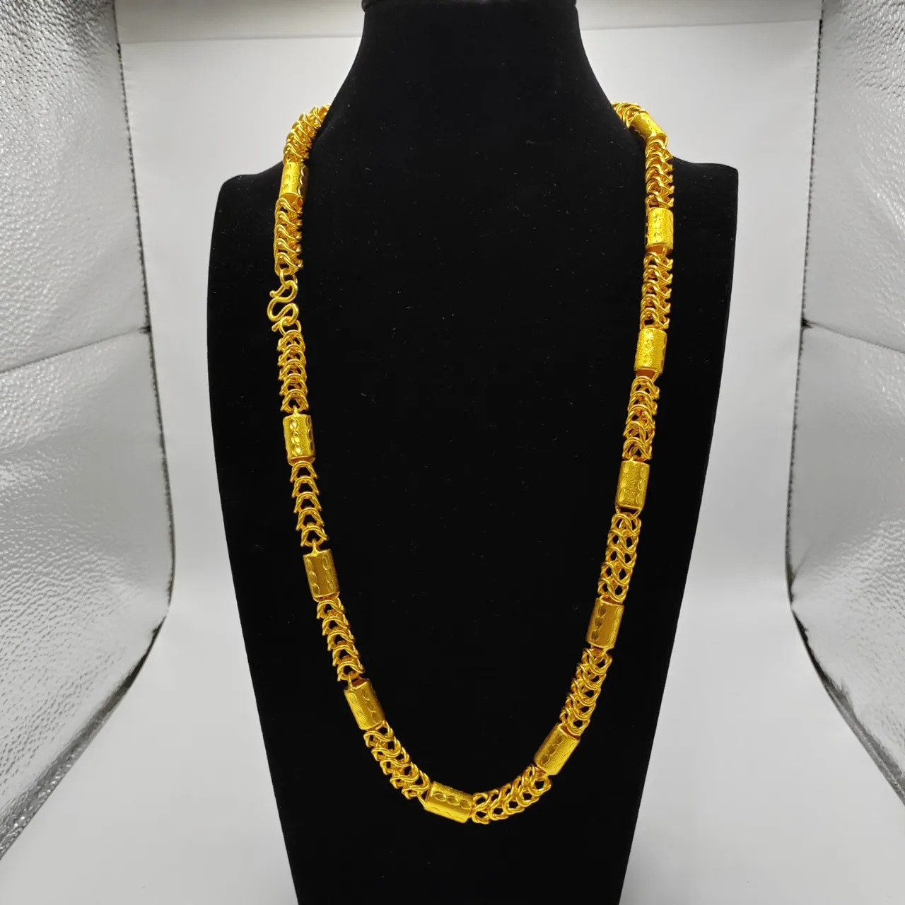 

Роскошное ожерелье из настоящего золота 9999 24 карата, универсальное ожерелье из кости дракона, модное мужское и женское ожерелье, золотые украшения