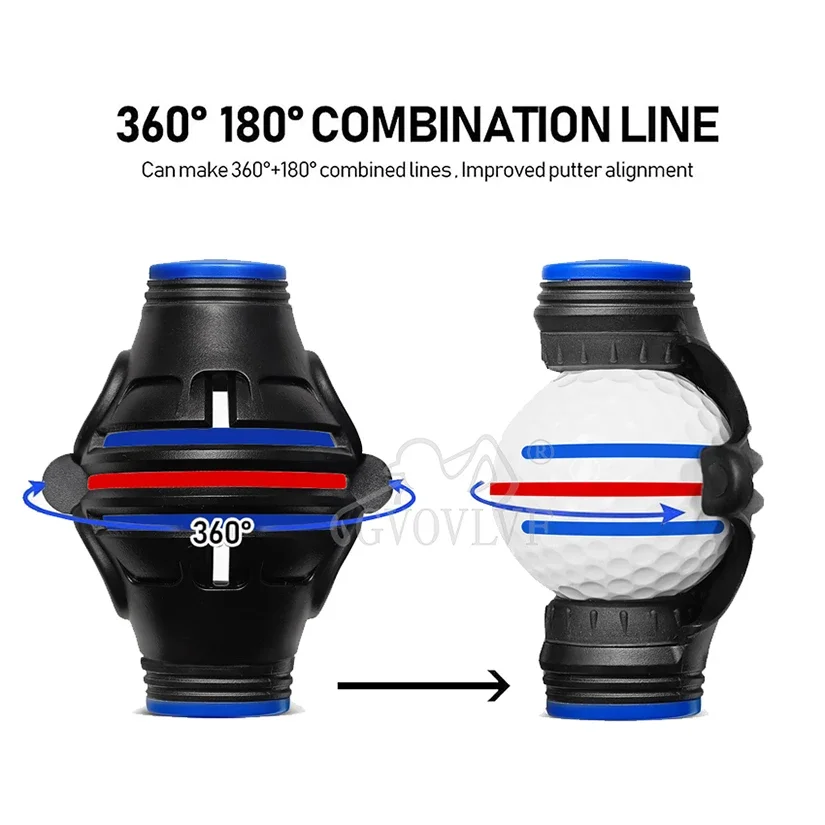 New Golf Ball Line Drawing Marker 360-Degree 180-Degree Liner Alignment Tool Stencil Kit Triple Track Marking Accessories