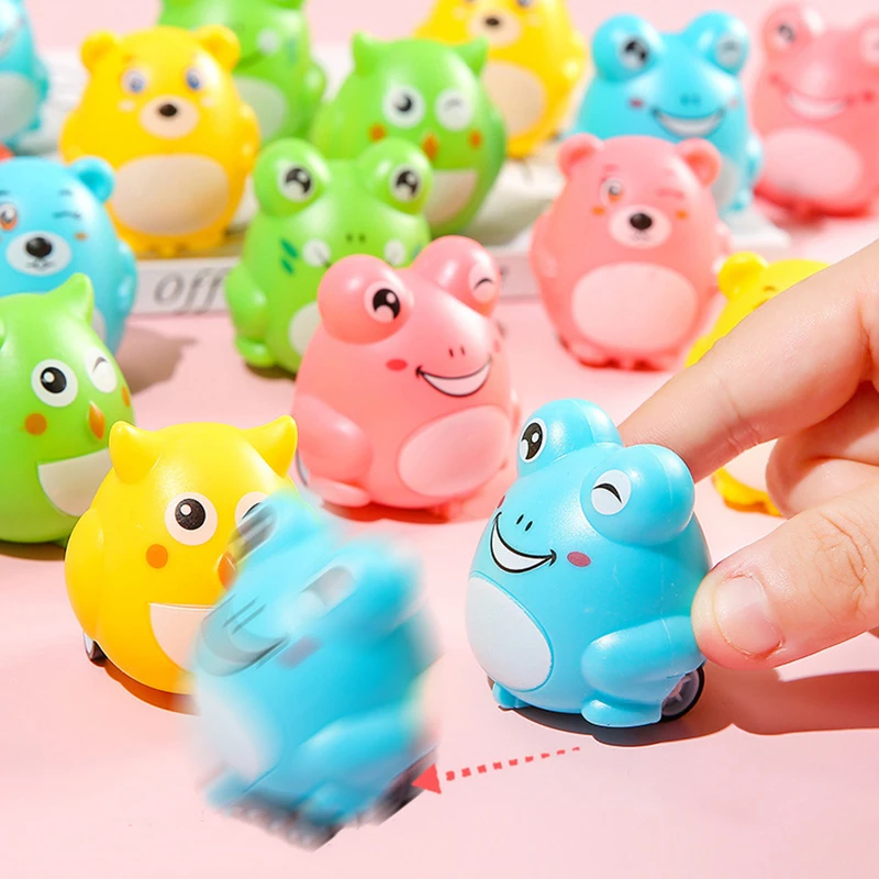 5Pcs Hot Cute Children's Drop-resistant Pull Back Animal Car Fun Creative Cartoon Car Toys Baby Puzzle Car Festive Party Gifts