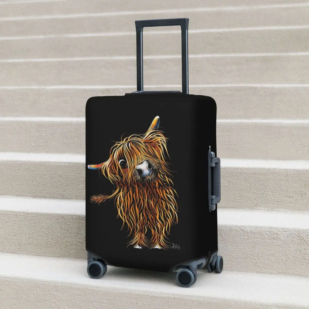 

Шотландский коуолов с принтом хайлендской коровы от Shirley Macarthur, защитный чехол для чемодана, эластичные защитные чехлы для дорожного багажа