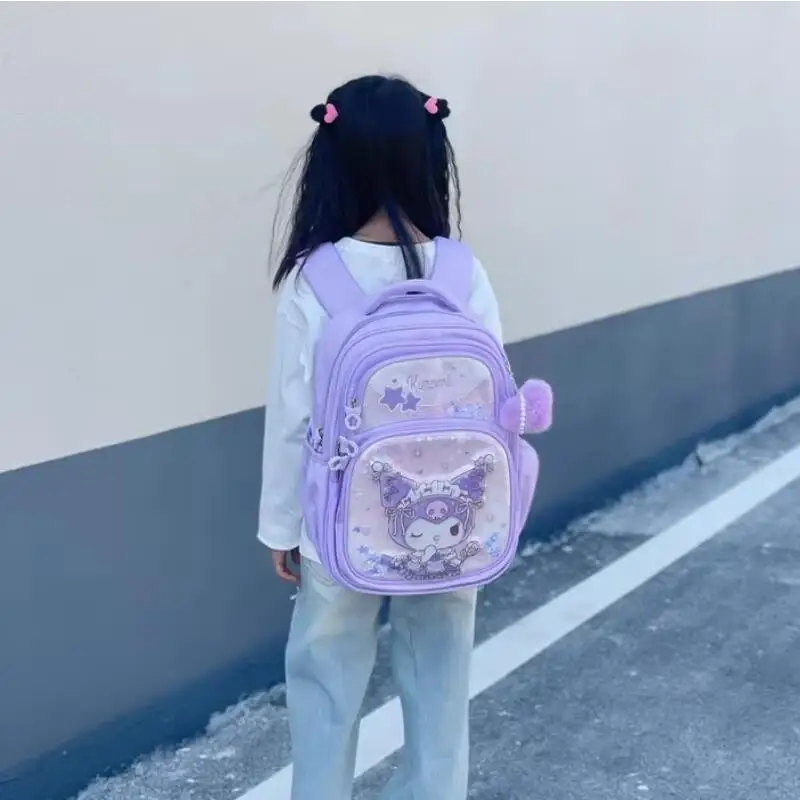 

Kuromi Children'S 2025 New Backpack For Female Primary School Students In Grades 1, 2 And 3 Cute And Reduced Burden, Spinal Care