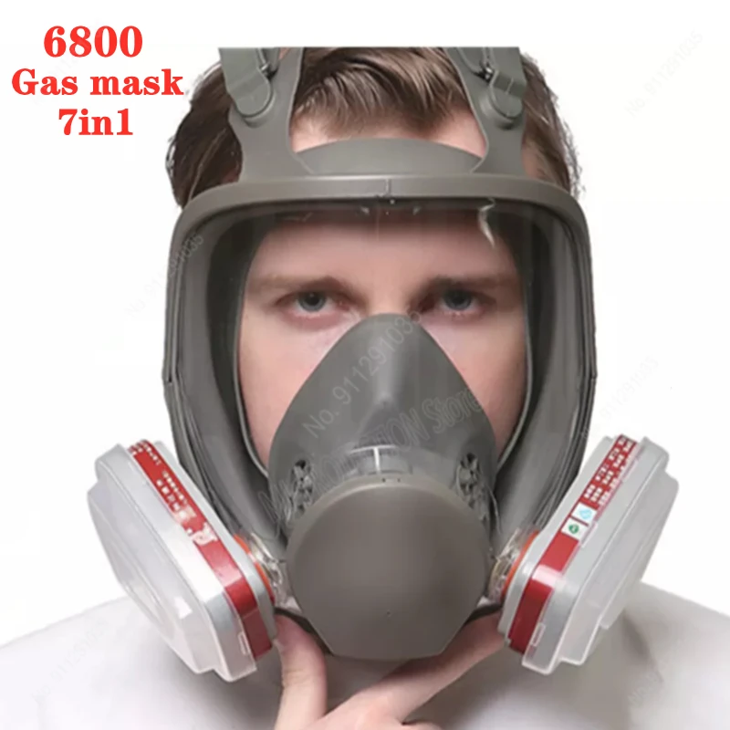 New 6800 Type Industrial Painting Spraying Respirator Safety Work Filter Dust Proof Full Face Gas Mask Formaldehyde protection