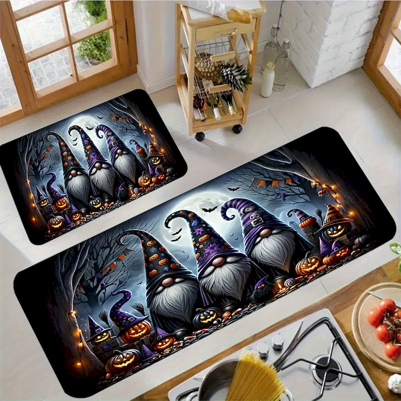 VIKAMA Halloween Dwarf Carpet Kitchen Soft Carpet Hall Water absorbing Anti slip Carpet Home Decoration