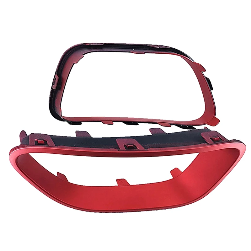 1Pair Car Front Bumper Decorative Frame Angel Eyes Refit For Citroen C5 Aircross 9817829477 9817829377 Red