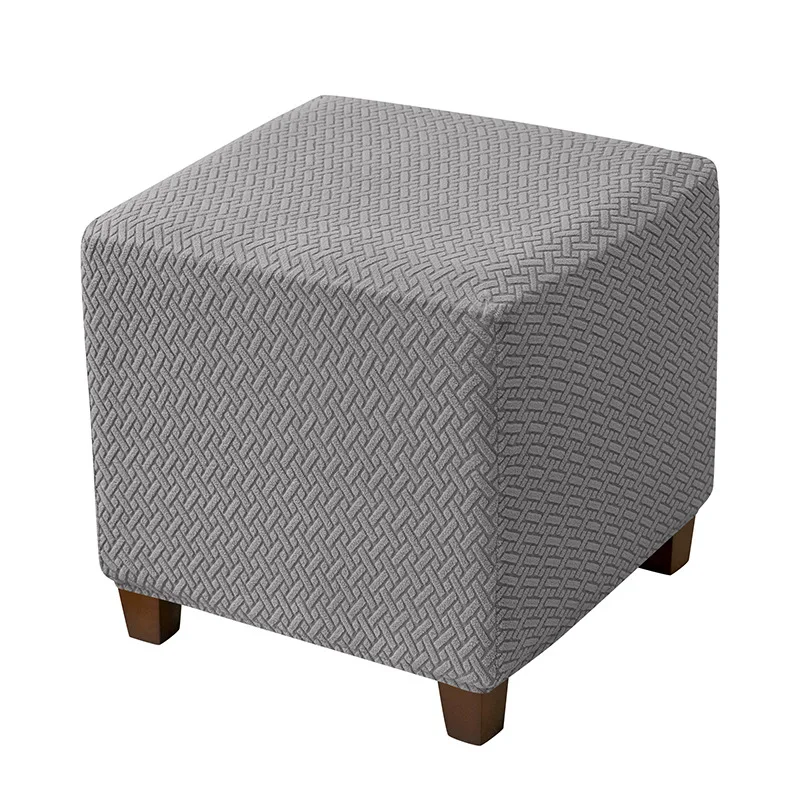 Stretch Ottoman Slipcover Stool Cover T-shape Jacquard