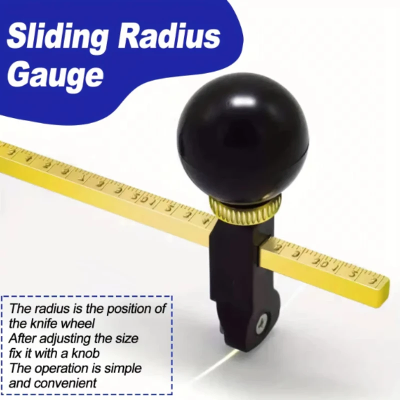 1pc Adjustable Circular Glass Cutter with Suction Cup - Metal Manual Compass Type Glass Cutting Tool
