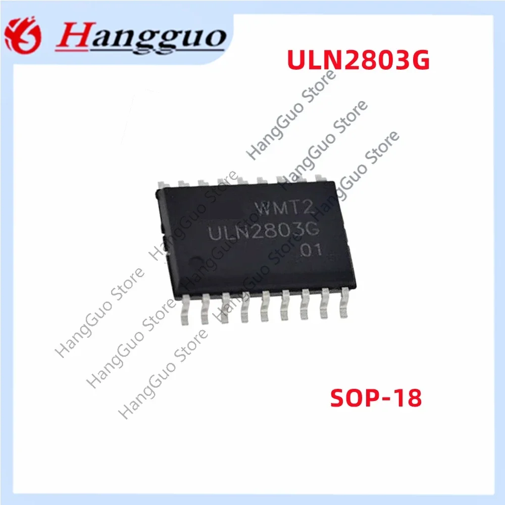 Original Transistor Matriz Driver Chip, ULN2803G, ULN2803, SOP-18, 10pcs por lote