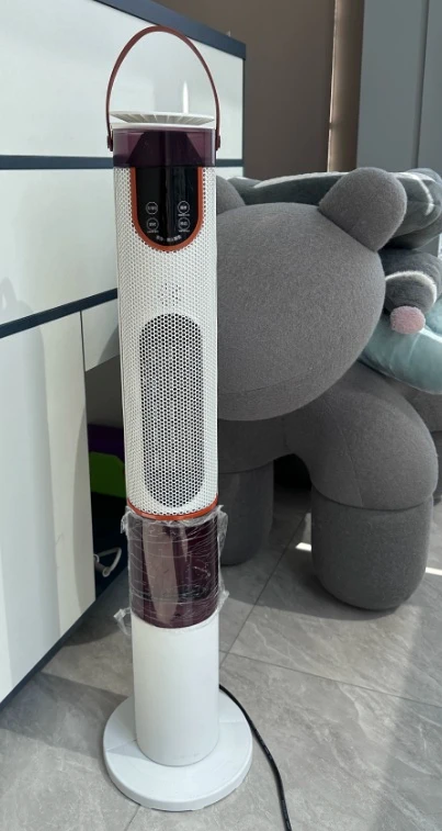Smart Home Simulated Flame Heater, Vertical Voice Control Heater With Air Humidification, Quick Heat & Energy Saving for Bedroom