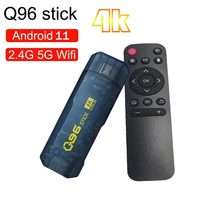 

Q96 TV Stick 2.4G 5G Media Player 2GB 16GB Allwinner H313 4k HDR10 H. 265 Samrt TV BOX Android 11 Set Top Box