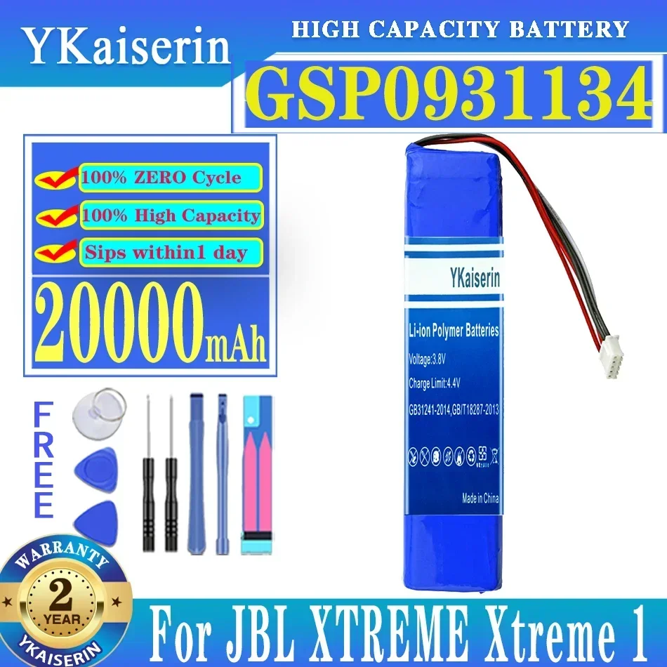 

YKaiserin GSP0931134 20000mAh Battery Batterij + Track Code for JBL XTREME Xtreme 1 Xtreme1 Speaker Replacement Battery