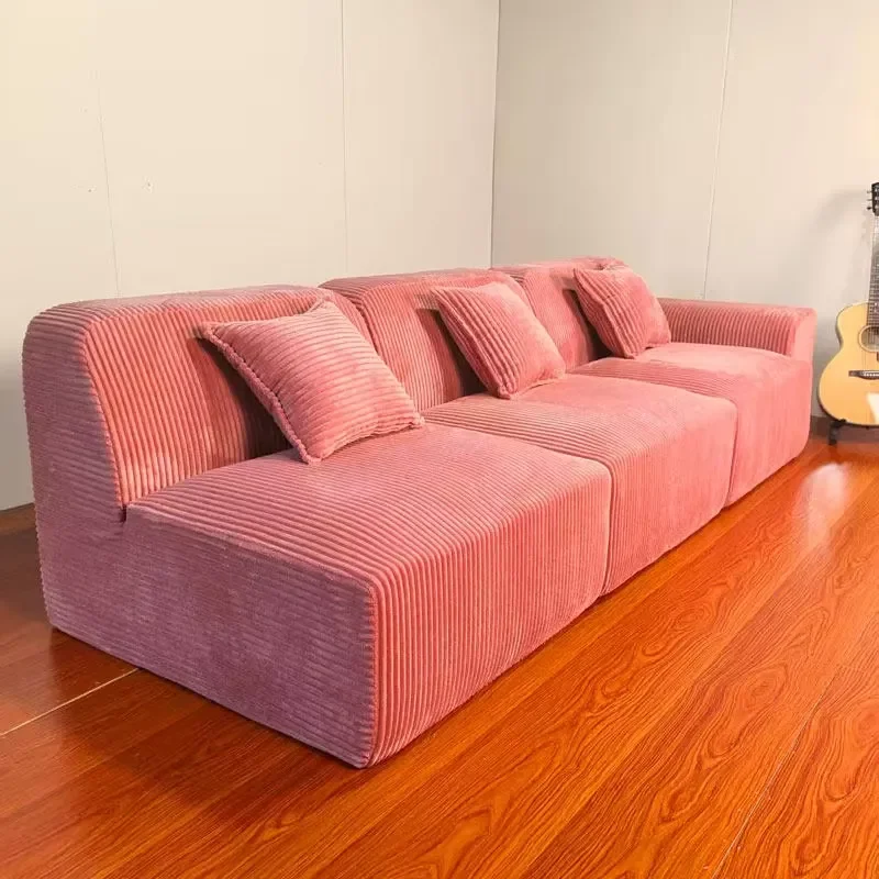 High Density Foam Roll Up Compression Sofa 2 Seat Boneless Couch Suitable For Living Room