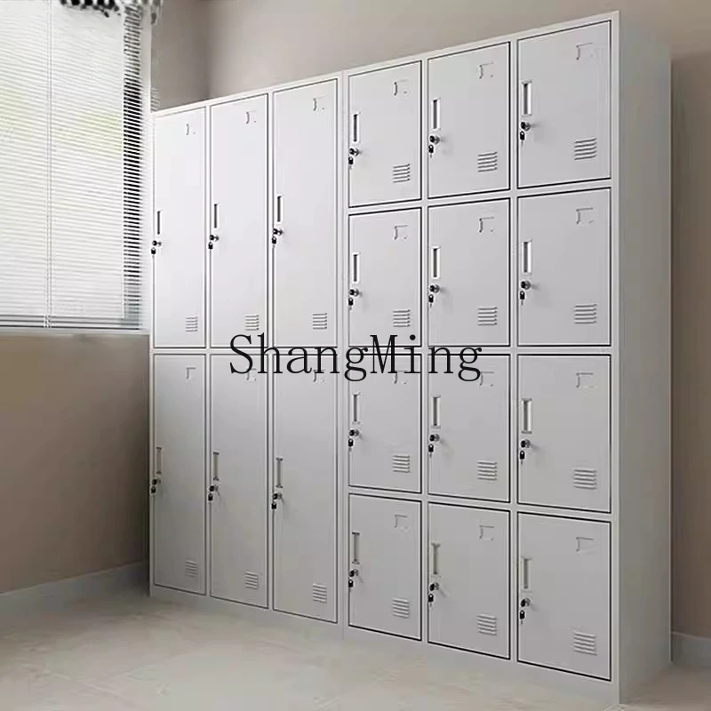 

CLL Steel Storage Cabinet Thickened Iron Sheet Factory Dormitory Workshop Employee Shoe Parts Cabinet