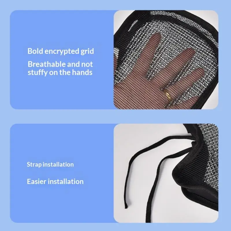 .Hot Sale-1Pair Summer Motorcycle Handlebar Muffs Sun Protection Gloves Breathable Waterproof Oxford Cloth Mesh Riding Gloves