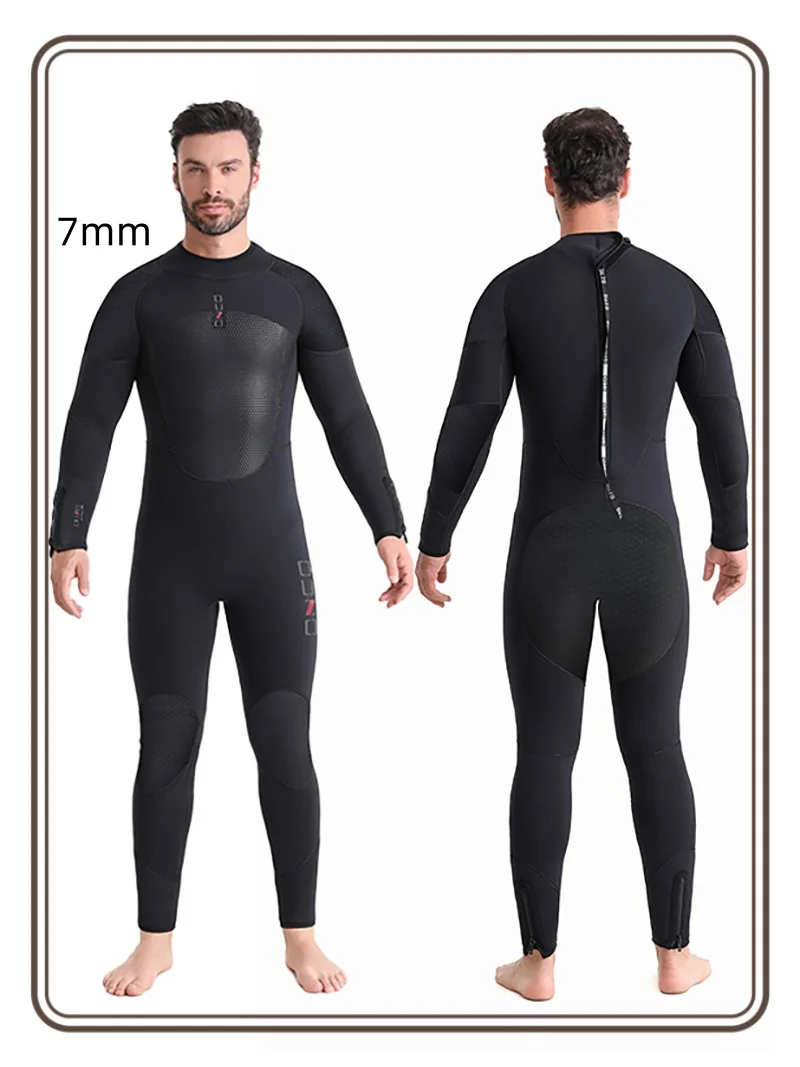 

Мужской гидрокостюм из неопрена CR толщиной 7 мм с капюшоном, теплый, эластичный, для профессионального глубоководного дайвинга, серфинга и зимнего плавания