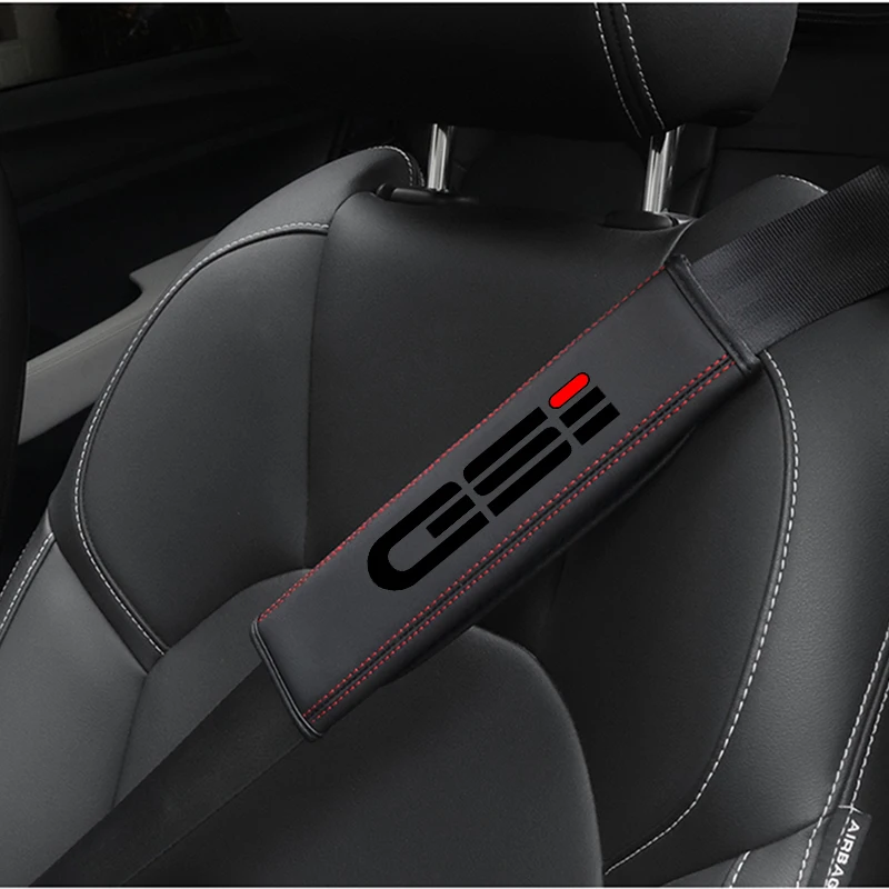 For OPEL opc opcline CORSA gsi ASTRA sxi VECTRA gtc car 1pc Cowhide Car Interior Seat Belt Protector Cover For car Auto Accessor