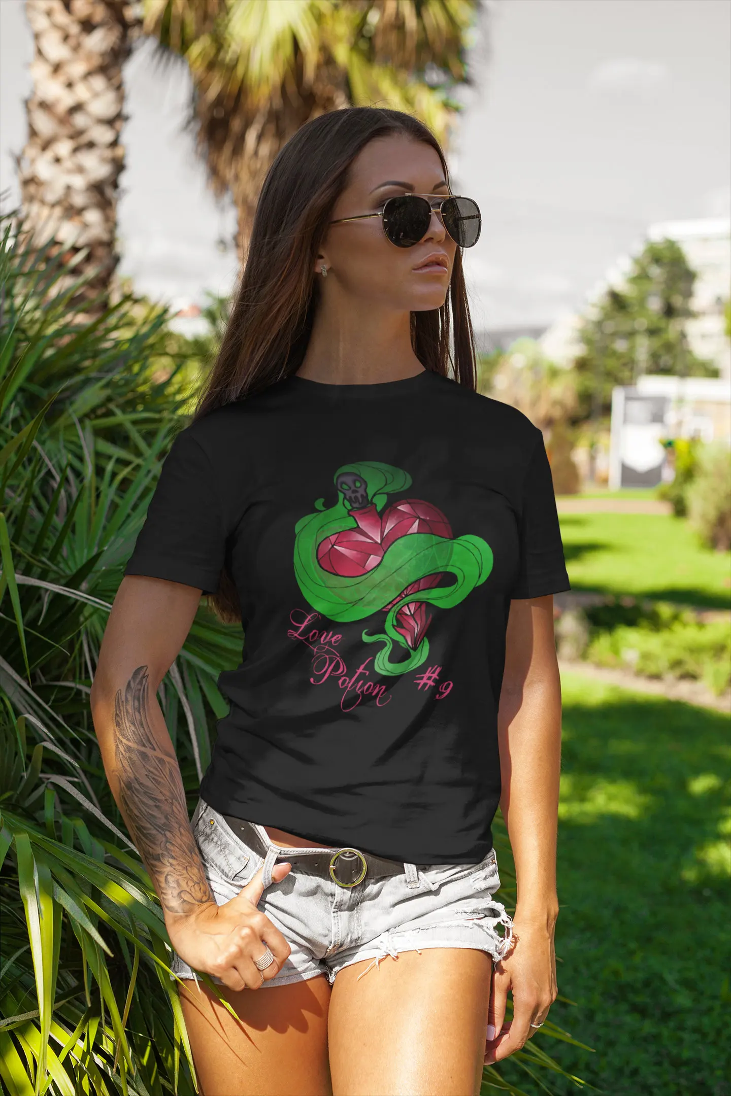 Love Potion 9 T Shirt Valentines Day V s for Women TH440