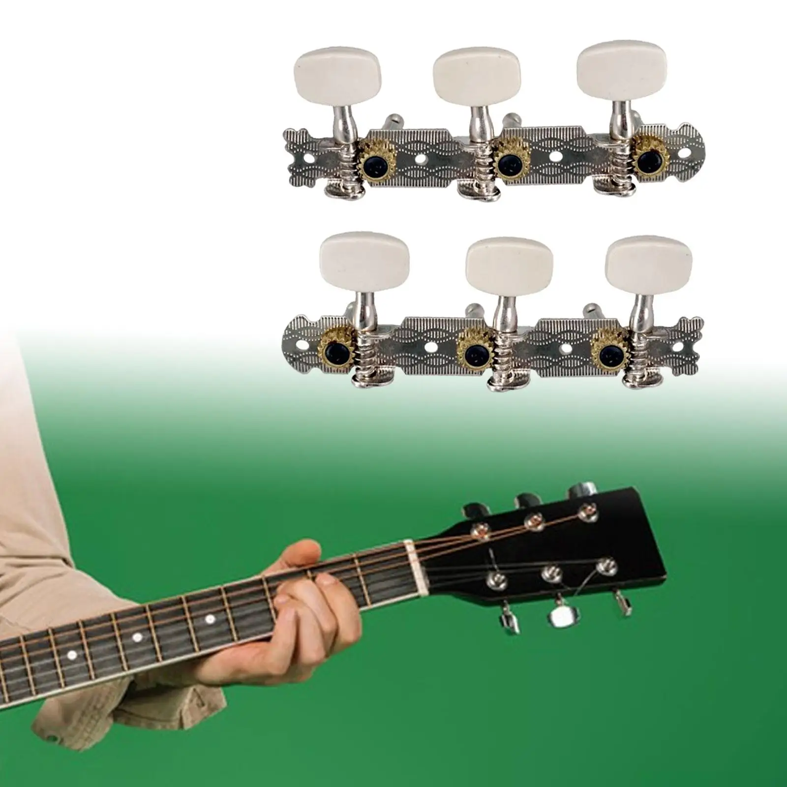 2x Guitar Tuning Pegs, Guitar Tuners Machine Heads, String Pegs, for Acoustic Guitar