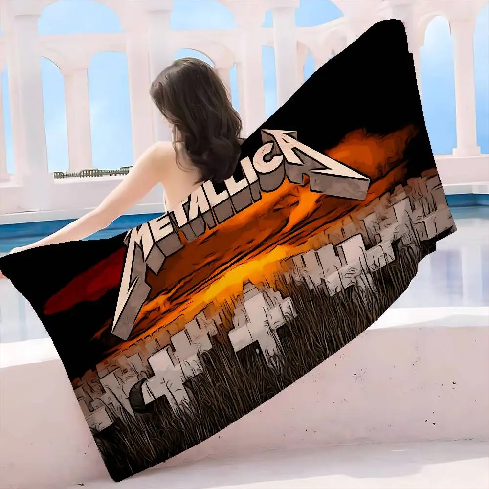 Classic Heavy Band M-Metallica Microfiber Beach Towel Absorbent Quick dry Soft Yoga Swimming Resort Mountain Climbing Towel