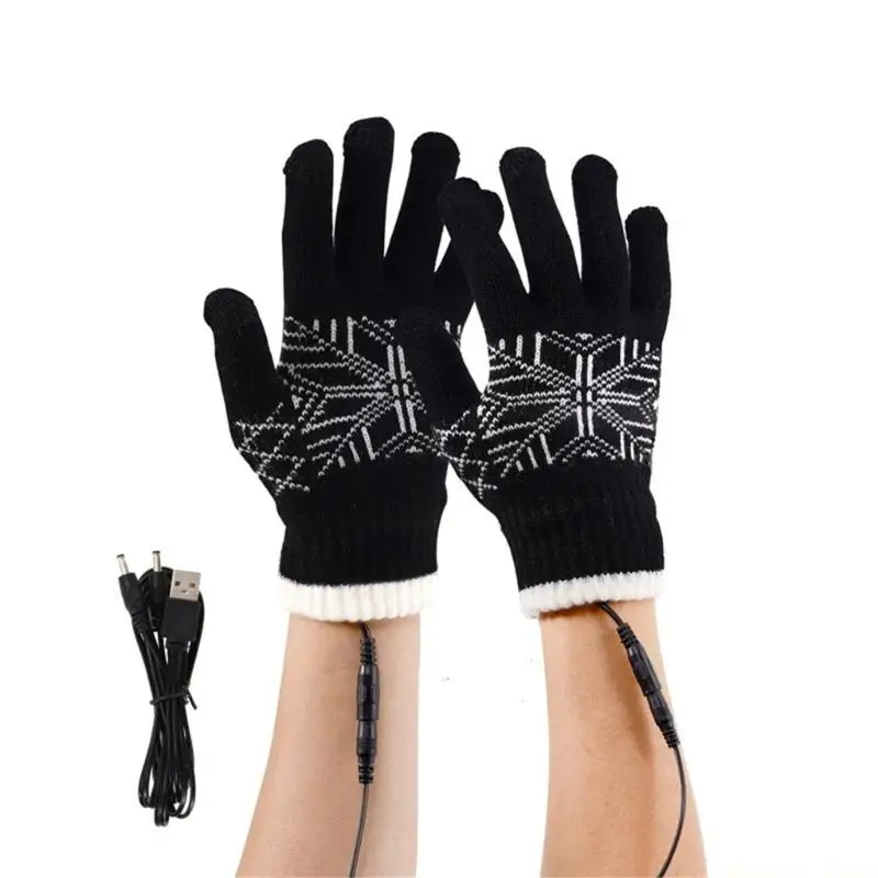 

31BE USB Recharging Heating Ski Gloves for Adult Cold Weather Skiing Hiking Camping