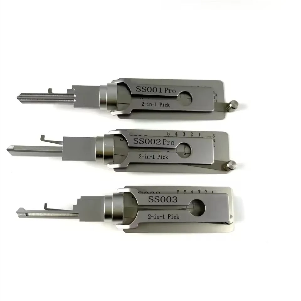 Lishi 2 IN 1 Door LockTools ,Professional Locksmith Kit ,SS001 SS002 SS003 SS004 SS005 Decord and Pick Set,Beginner Training Kit