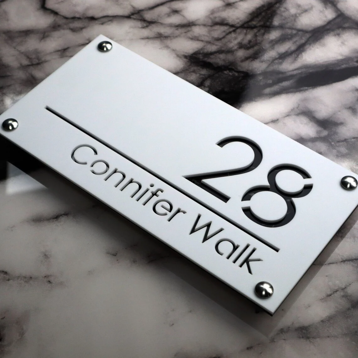 Custom Large House Sign Door Number Plaque House Number Sign Acrylic Bespoke Sign Outdoor Address House Decor