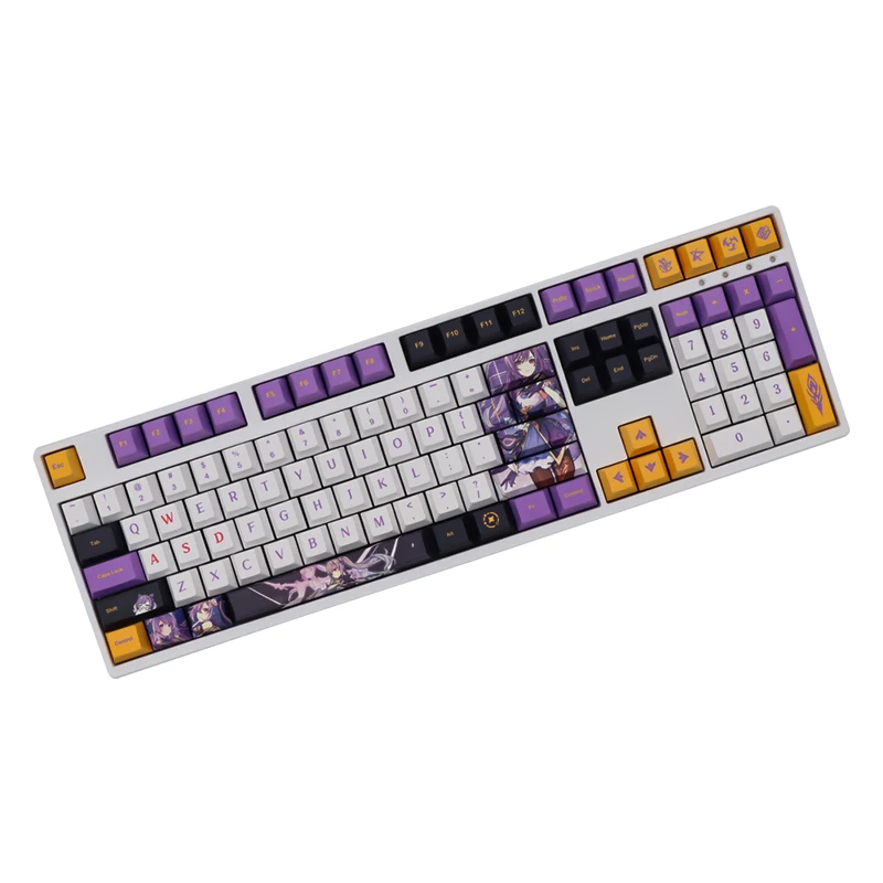 Copritasto inciso PBT sublimazione a caldo viola animazione personalizzata copritastiera meccanica abbinata su misura