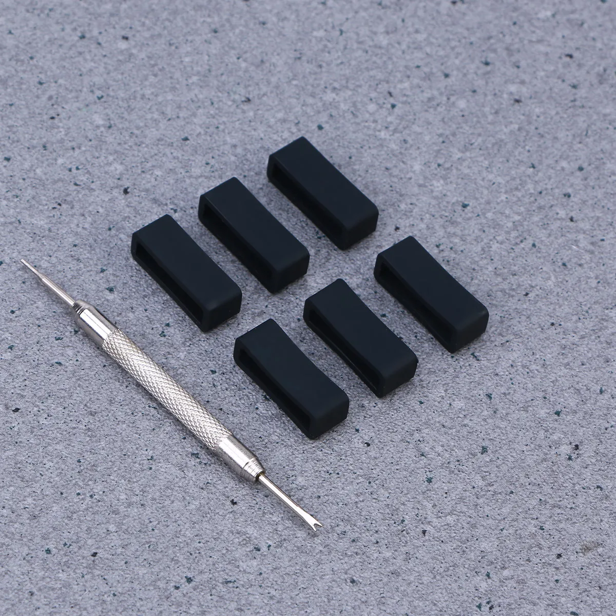 

6 PCS Watch Bands Ring Buckle Accessories Holder Retainer High Quality Loop Black