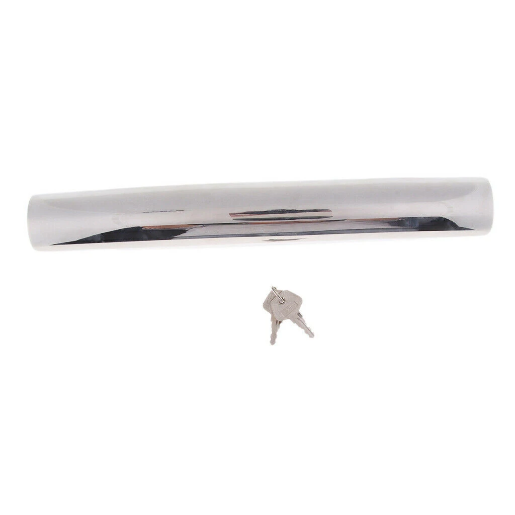【CYBER MONDAY】30cm Stainless Steel Boat Marine Outboard Marine Motor Lock with Keys for Boat, Fishing Boat,Speedboat