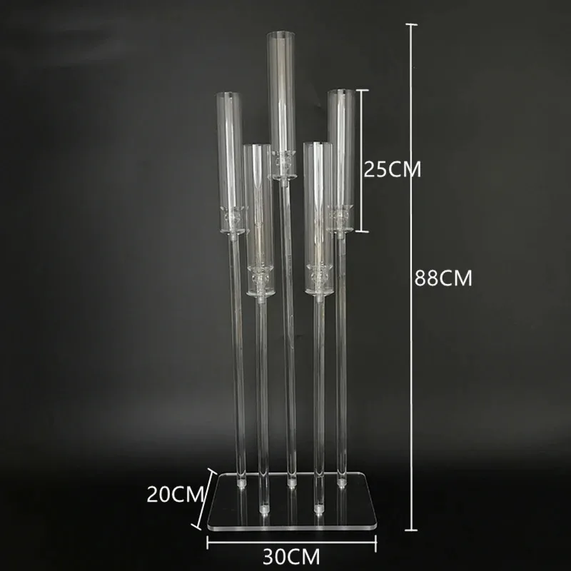 

10 шт., 5 насадок, акриловые подсвечники, все прозрачные подсвечники, центральные части стола для свадебной вечеринки