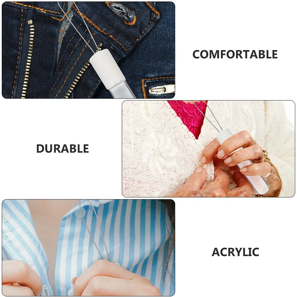 

2Pcs Button Hook Dressing Assistance Tools Clothes Wearing Helper Durable Slim Wire for Easy Buttoning Seniors Arthritis Aid