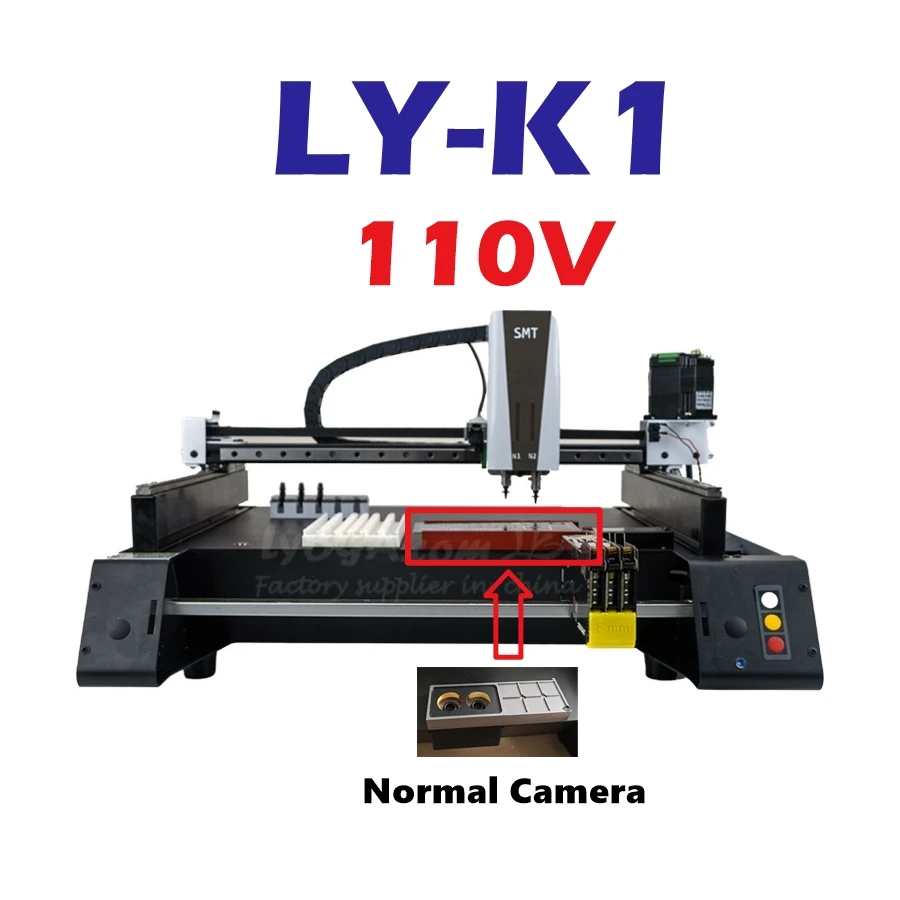 SMT Pick and Place Machine K1 PRO Automatic Chip Mounter LED With SMD Dual Heads Triple Vision Camera System High Speed Nozzles