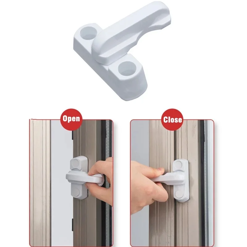 UPVC Window Door T Sash Lock 5 Pack Plastic Stainless Steel Zinc Alloy Child Safe Security Lever Handle Sweep Latch for Home Saf