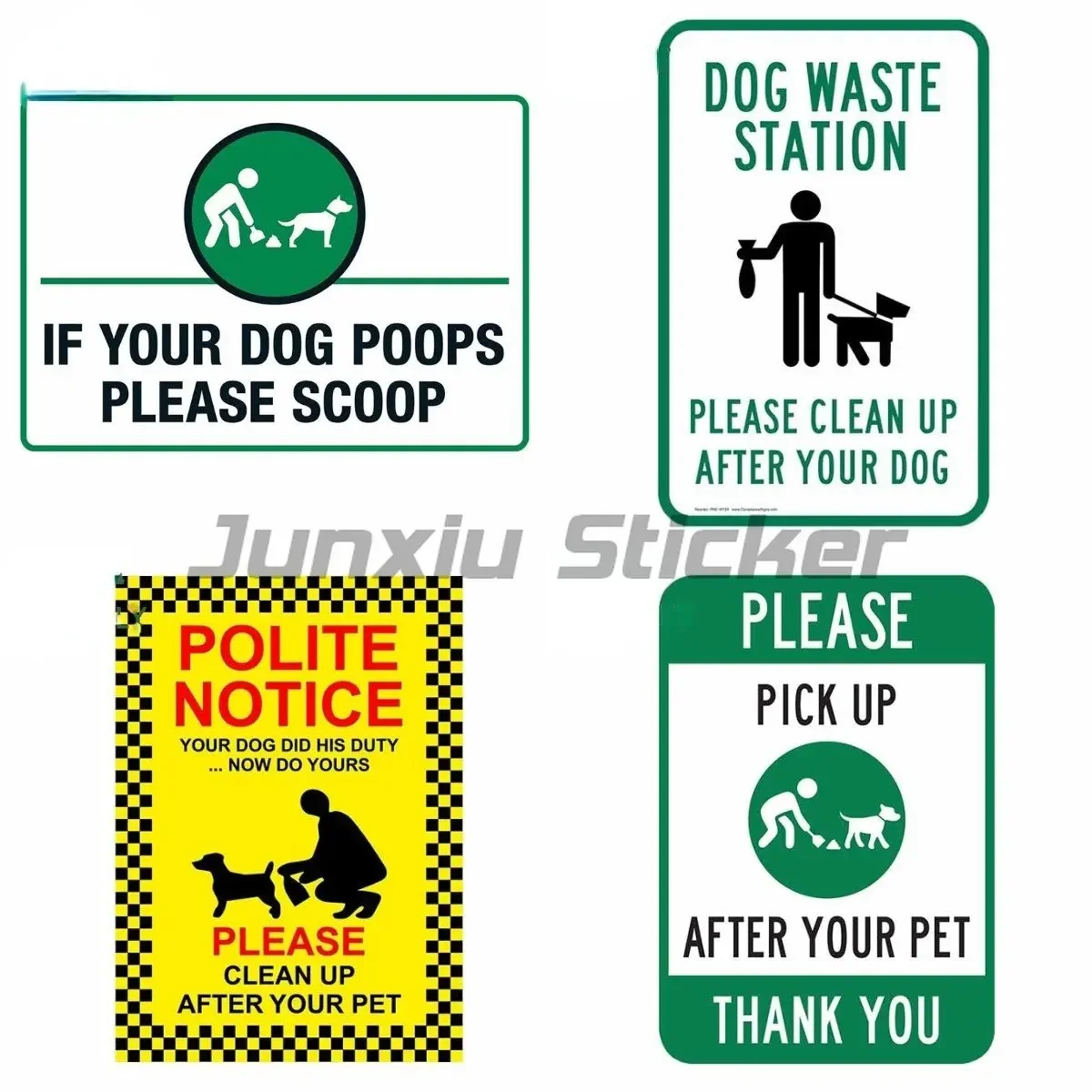 

Clean Up After Your Dog Sign Wall Sticker can be posted anywhere Self Adhesive Sticker Label Please Pick Up After Your Pet Sign