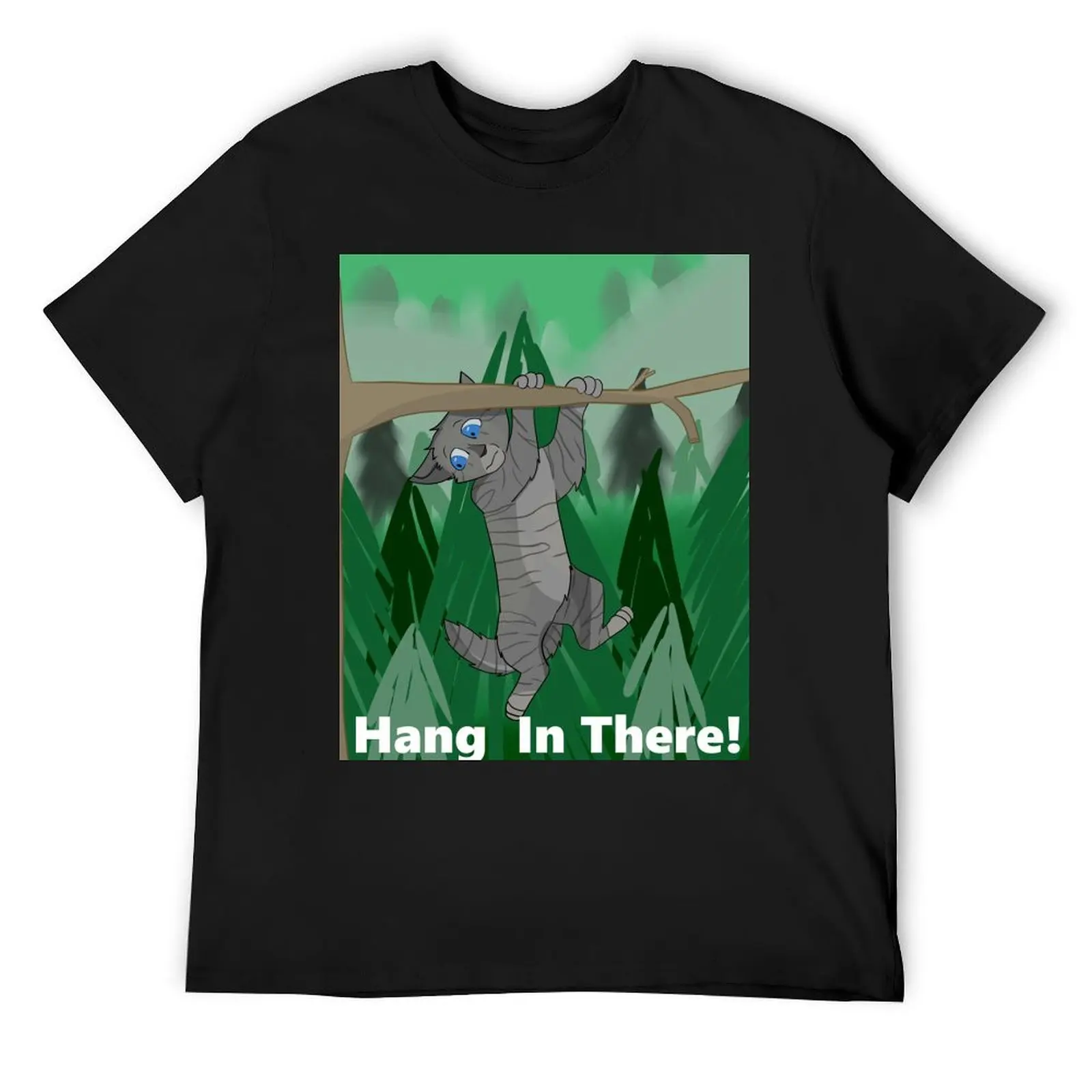 Hang In There Jagged Peak T-Shirt blue archive essential t shirt cute clothes summer clothes mens t shirt