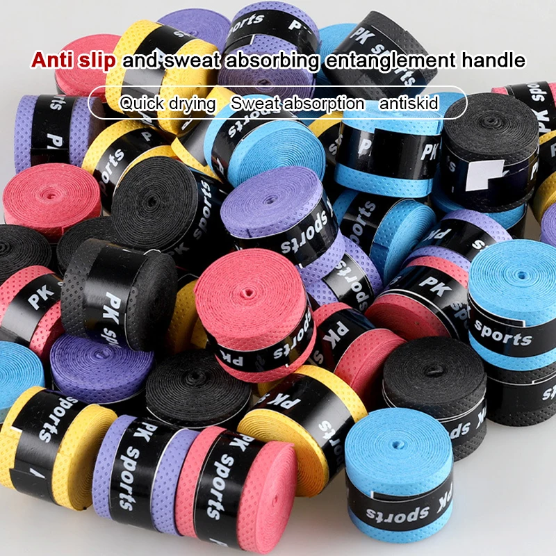 1 PC ไม้แบดมินตันมือกาวเหงื่อ,Anti SLIP ตกปลา Rod Sweat Band, ไม้เทนนิส Sweat Band