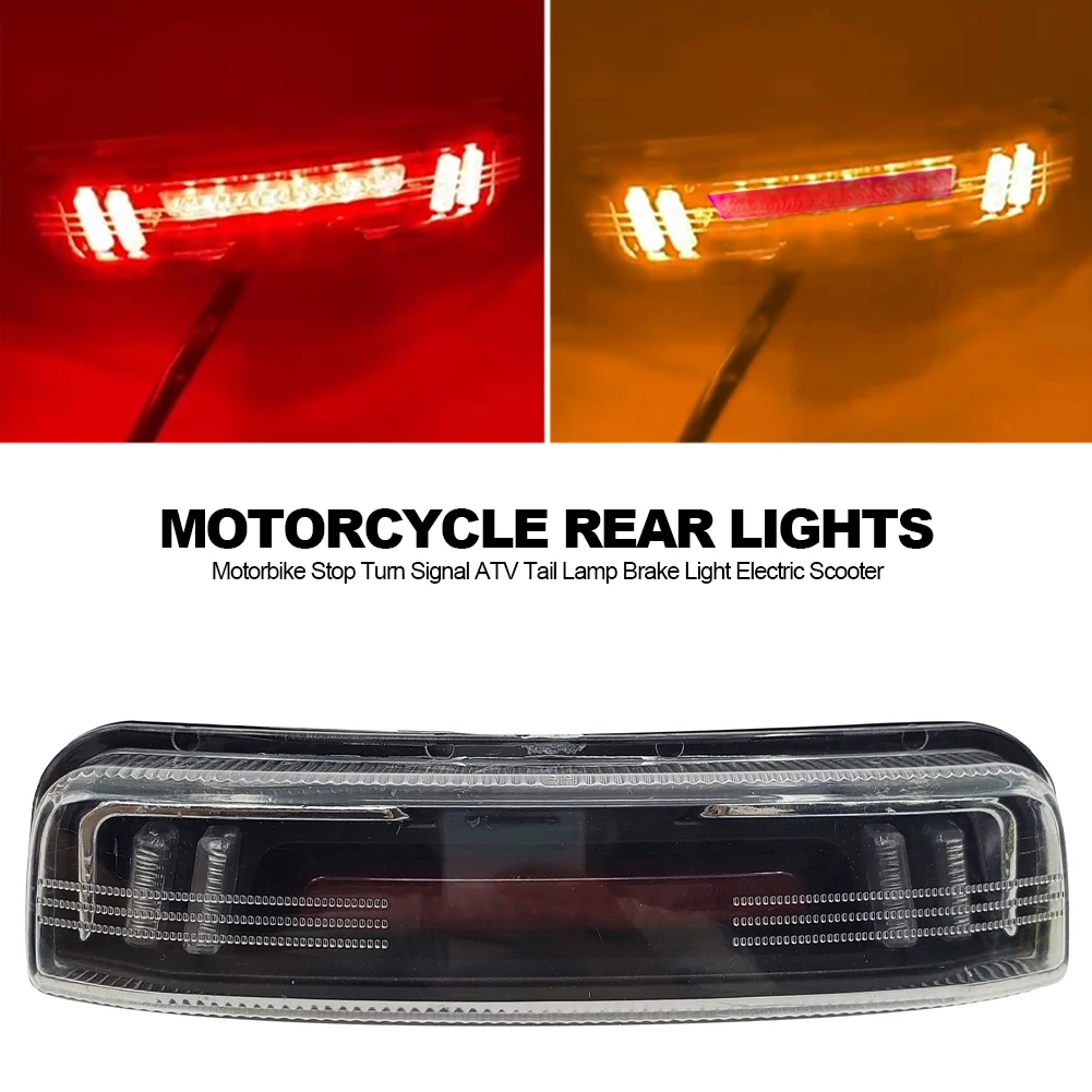 1Pc 12V Tail Light Motorcycle Rear LED Headlight Electric Motorbike Stop Turn Signal ATV Tail Lamp Brake Light luz trasera moto