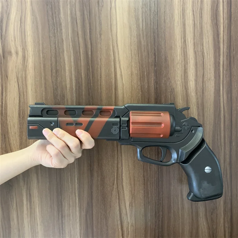 Destiny Warriors 1:1 Revolvers Weapon Coloured Gun Strange Technology Revolvers Cosplay Outdoor Toy Safety Rubber No Shooting